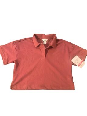Athleta Girls Coral Polo Top